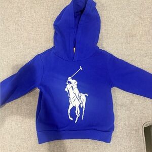 Polo by Ralph Lauren Bright Blue Hoodie with White Polo Pony